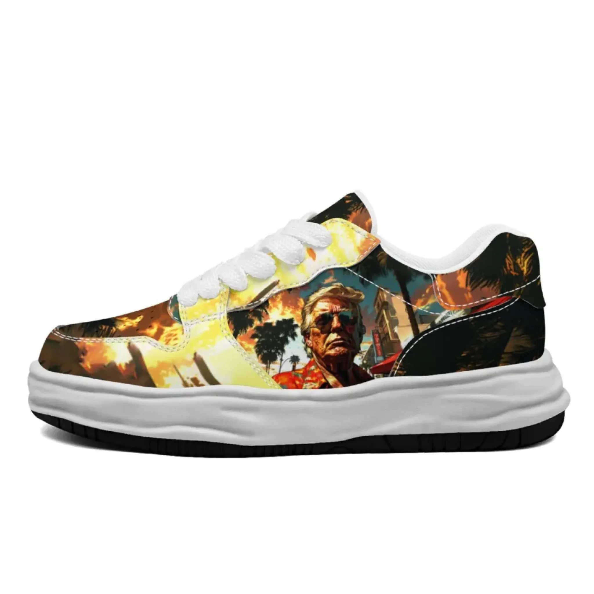 Personalized Trump Sneakers, Custom  Patriotic Bio-degradable Shoes, Unisex Pride Shoes