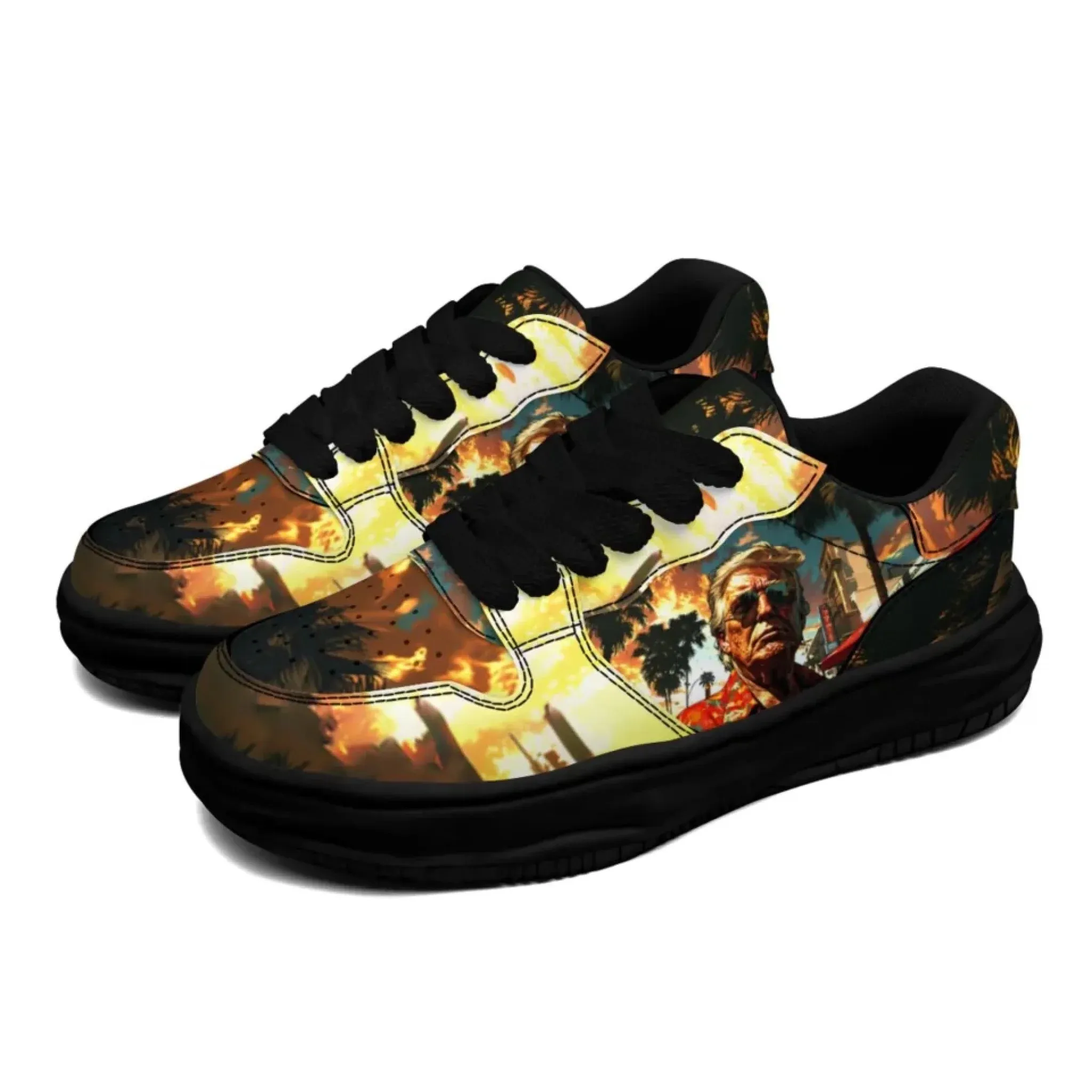 Personalized Trump Sneakers, Custom  Patriotic Bio-degradable Shoes, Unisex Pride Shoes