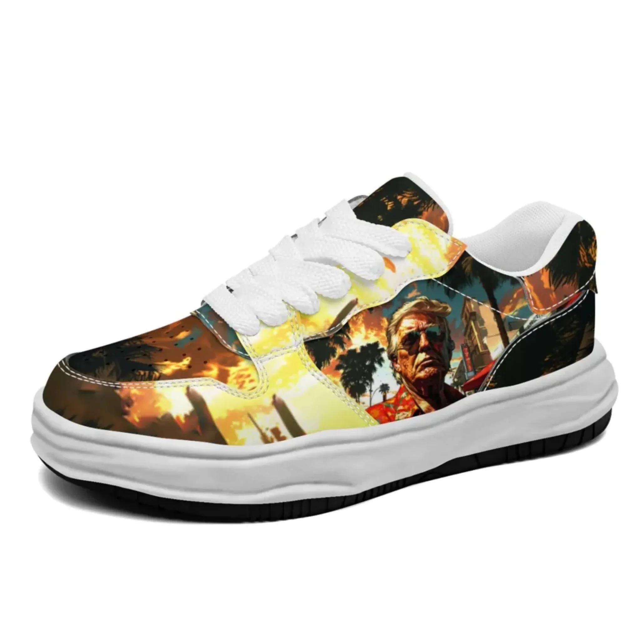 Personalized Trump Sneakers, Custom  Patriotic Bio-degradable Shoes, Unisex Pride Shoes