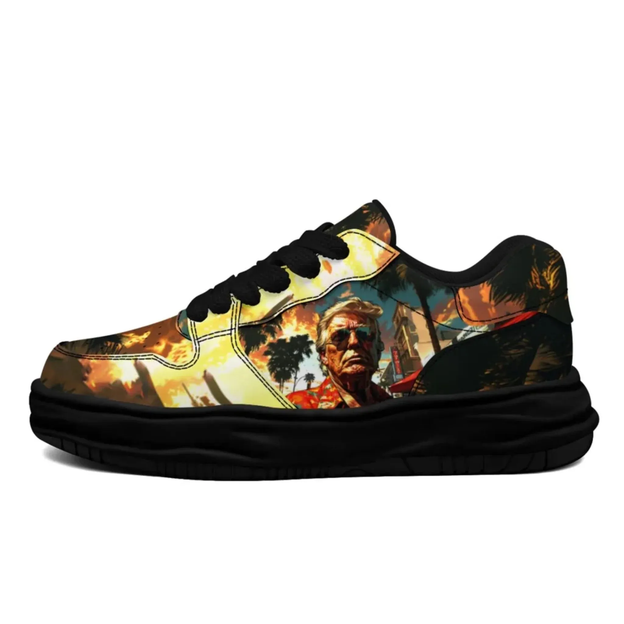 Personalized Trump Sneakers, Custom  Patriotic Bio-degradable Shoes, Unisex Pride Shoes