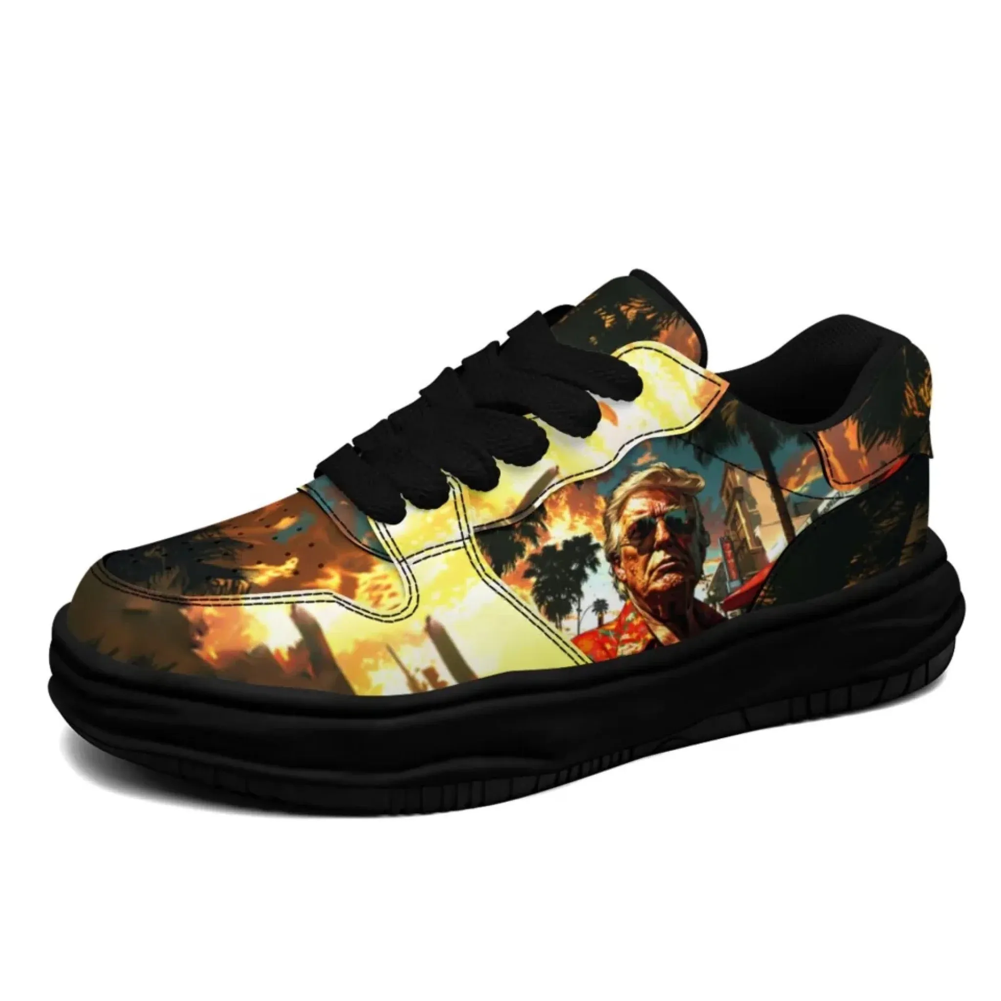 Personalized Trump Sneakers, Custom  Patriotic Bio-degradable Shoes, Unisex Pride Shoes