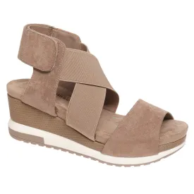Pierre Dumas Women's Lyra-3 Wedge Sandal - Taupe Suede 22650-434