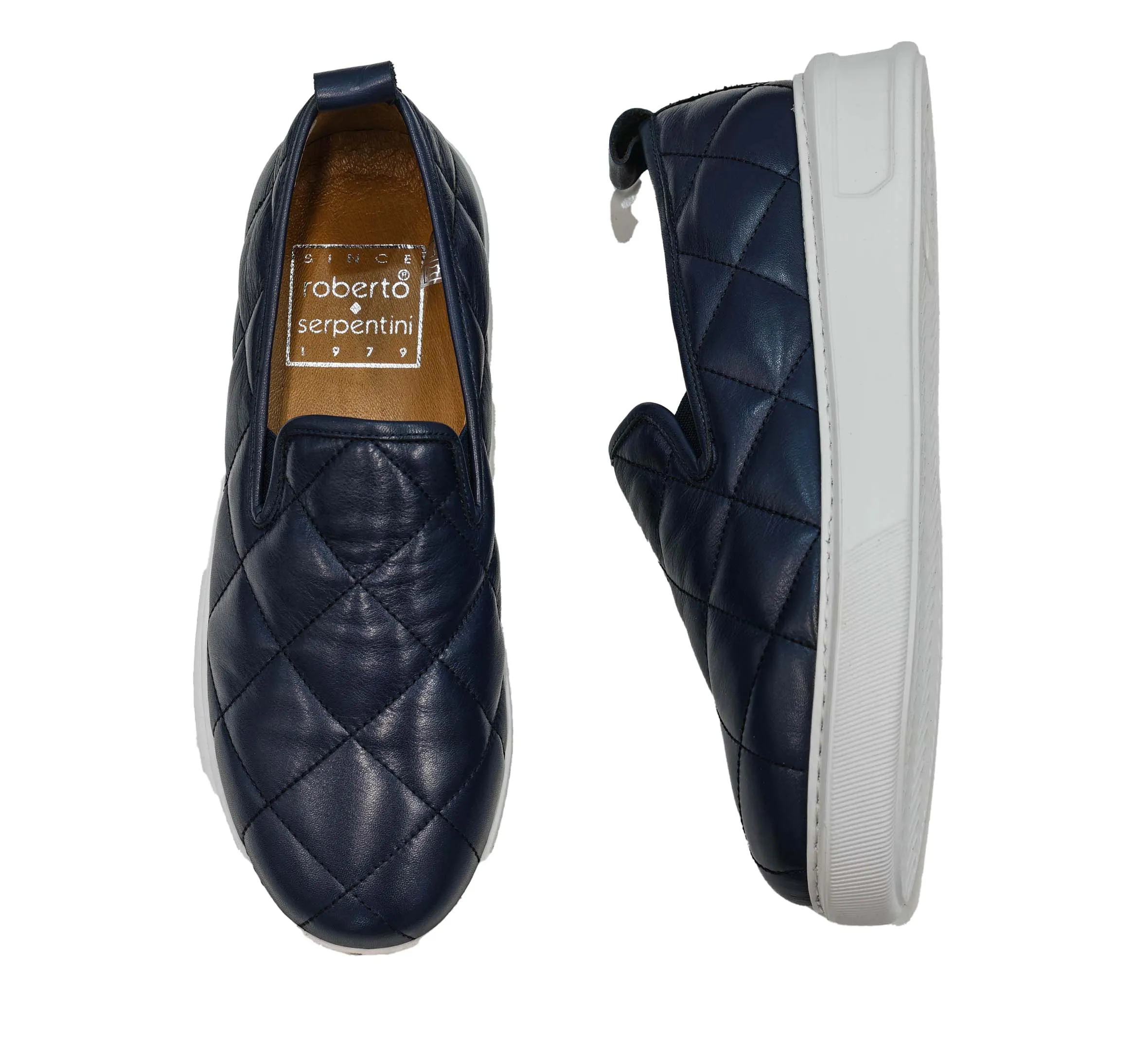 Roberto Serpentini Men's Blue Slip On Shoe MC3276 40% OFF