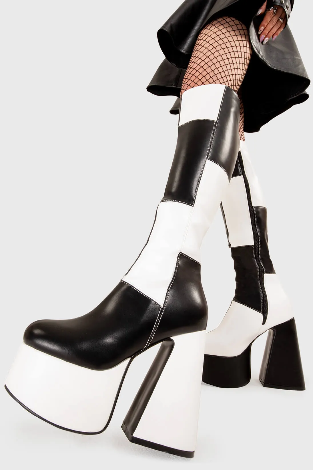 Runway Wide Calf Platform Knee High Boots