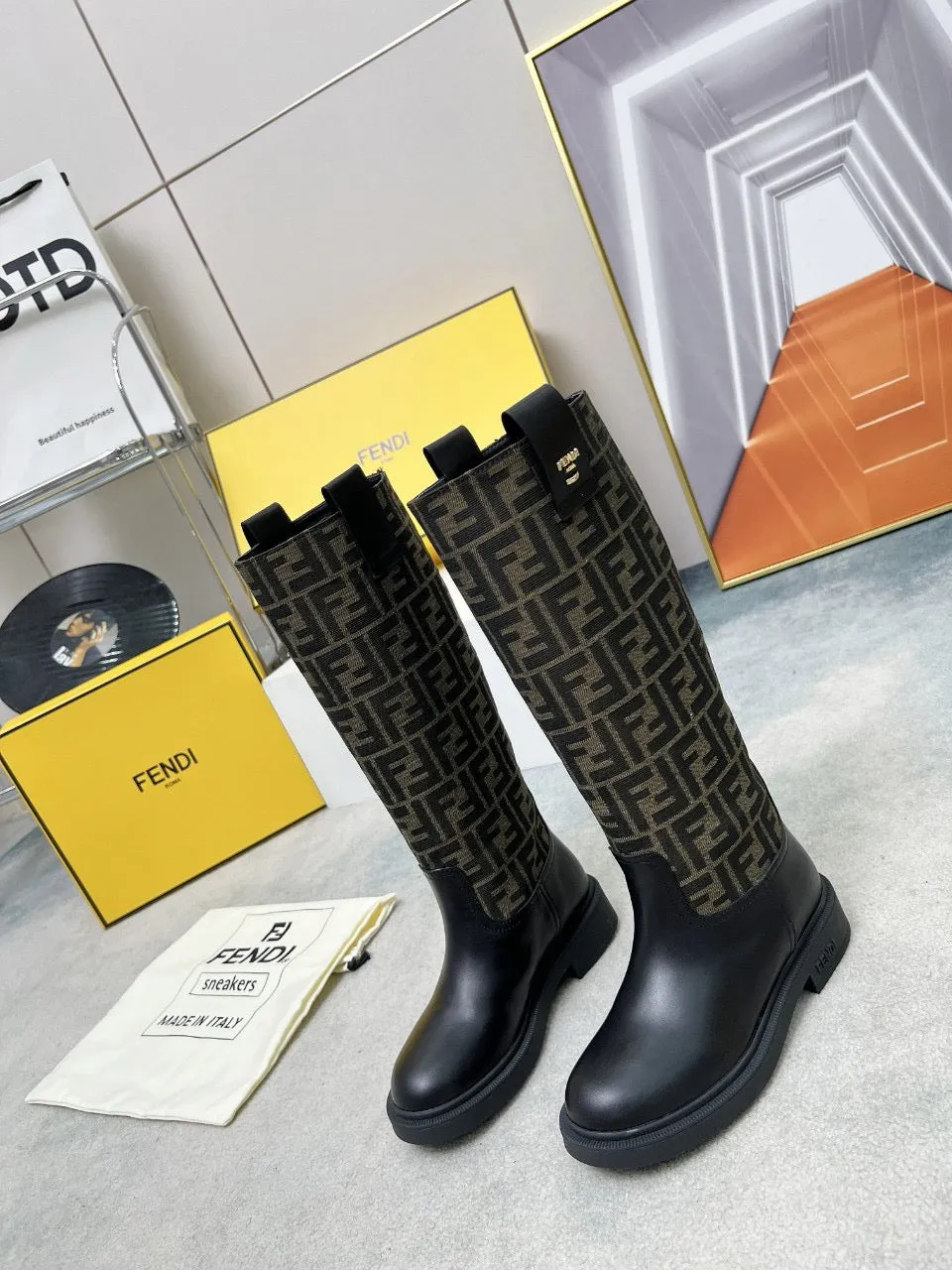 SE1496 Fendi Filo Boots / Size5-11