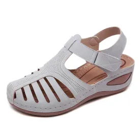 SIKETU | Closed Toe Velcro Wedge Sandals