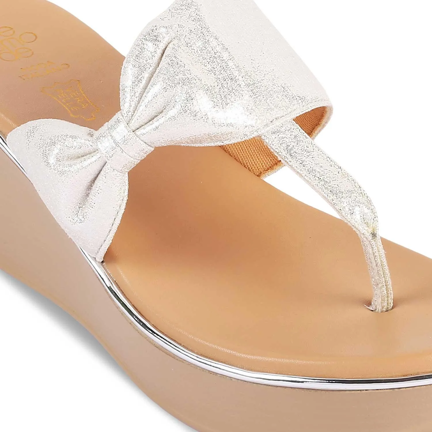 The Tryst Silver Women's Dress Wedges Tresmode