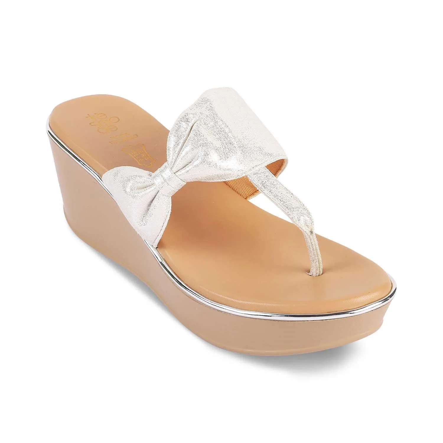 The Tryst Silver Women's Dress Wedges Tresmode