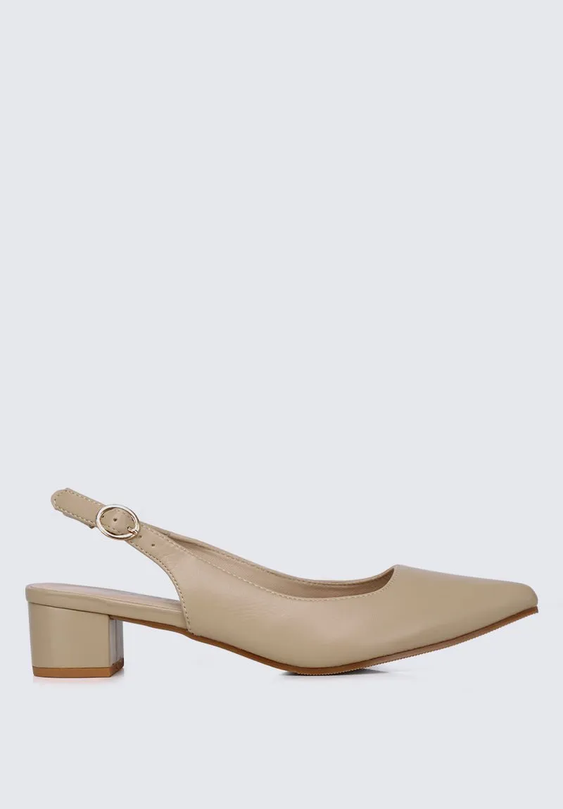 Valerie Comfy Heels In Nude