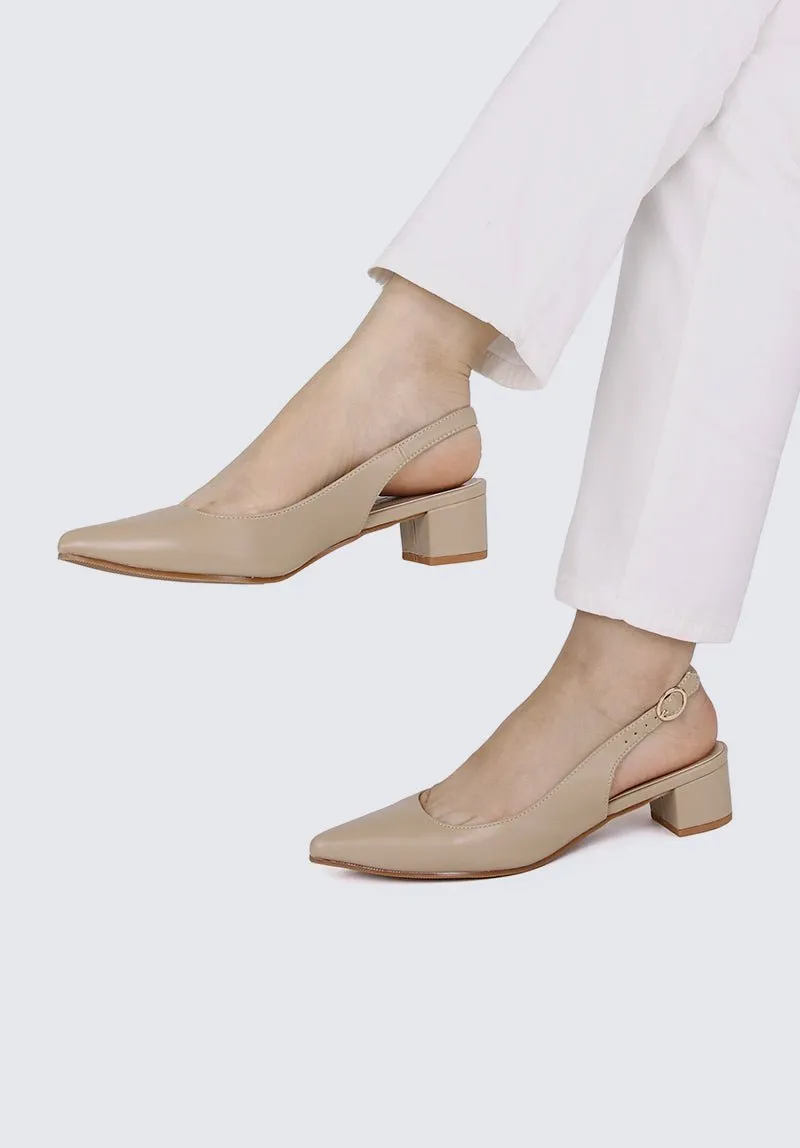 Valerie Comfy Heels In Nude