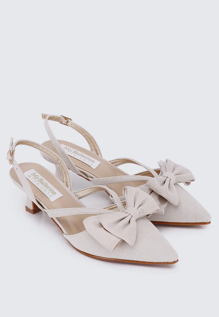 Viola Comfy Heels In Nude