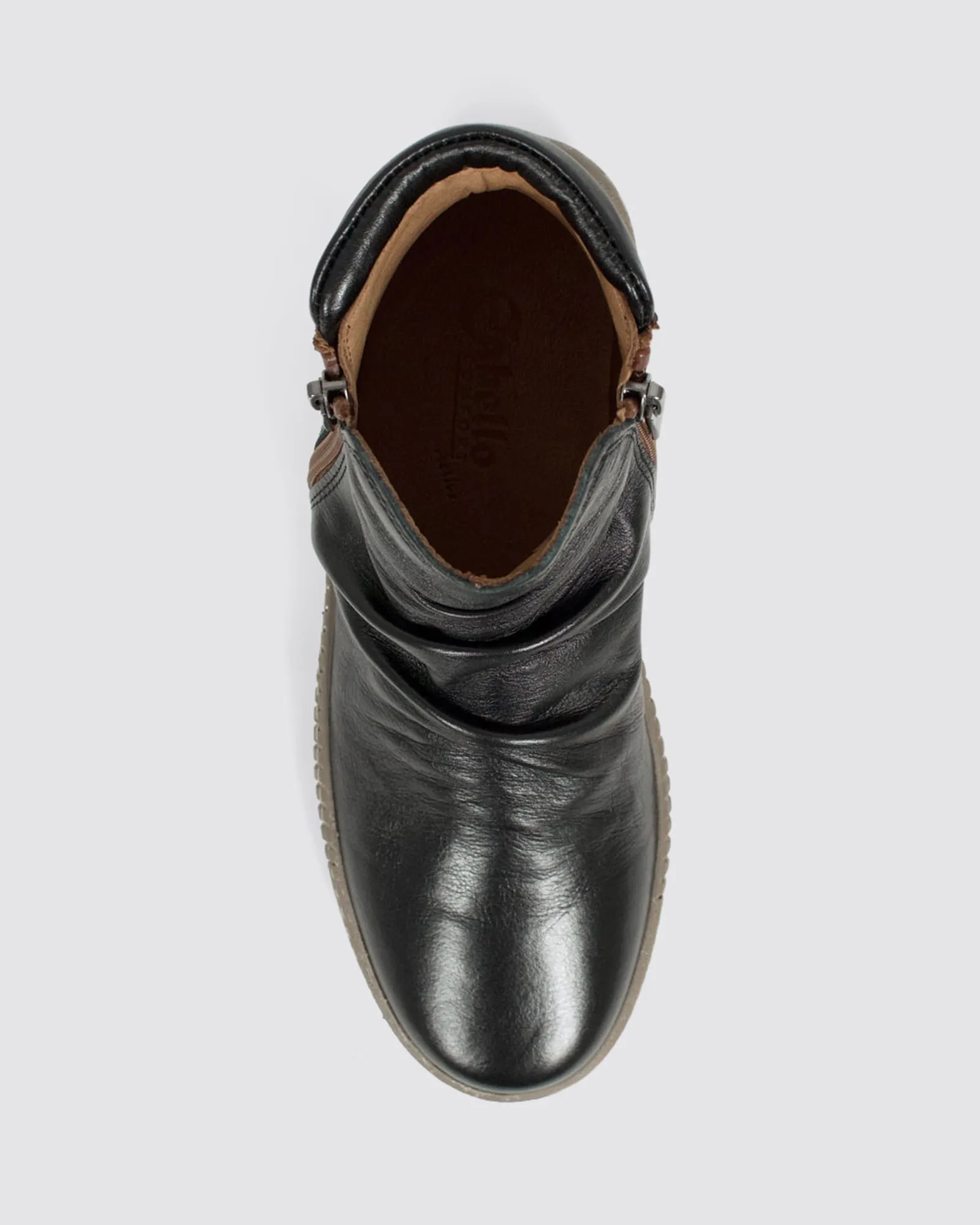 WINNIE ANKLE BOOTS BLACK LEATHER