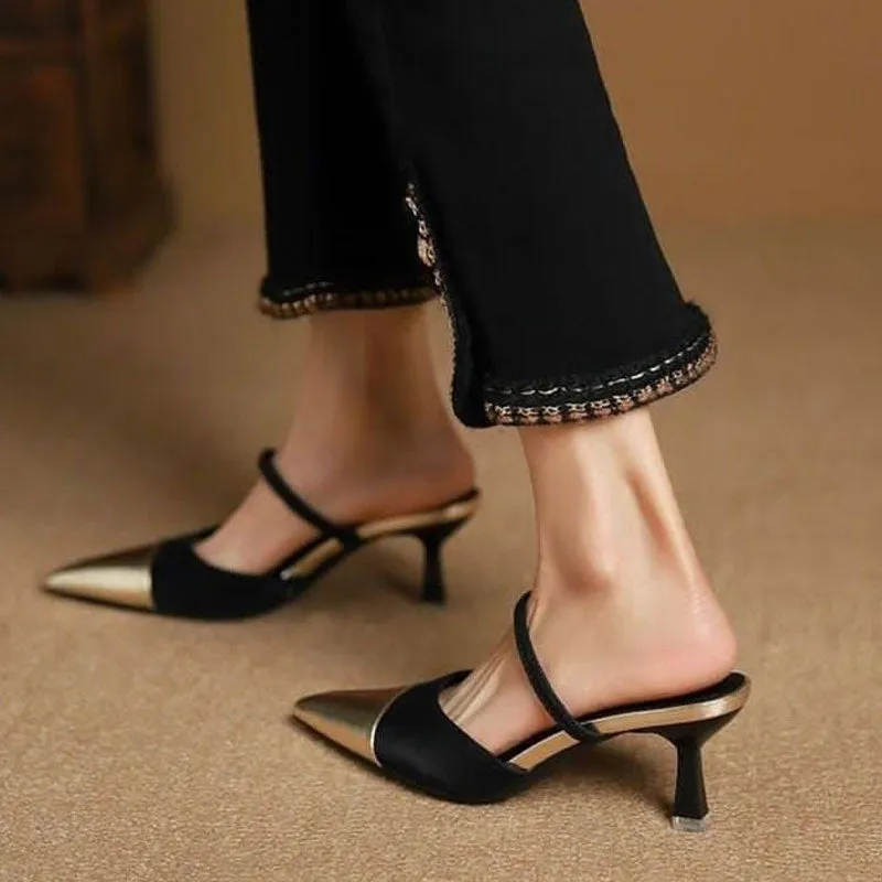 Women's Two Tone Pointed Toe Heel Pumps #2249 #22
